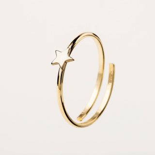 Anello donna minimal con stella singola in argento 925, design essenziale e moderno