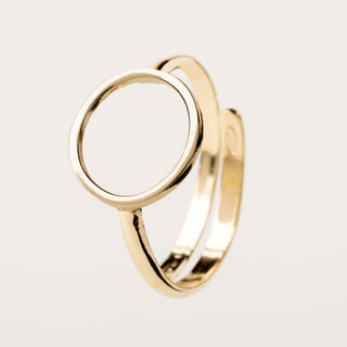 Anello minimal in argento 925 con design circolare fatto a mano Alisia Jewels