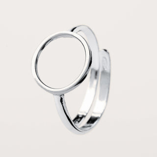 Anello minimal in argento 925 con design circolare fatto a mano Alisia Jewels
