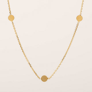 Collana con dischi in argento 925 da donna, gioiello minimal artigianale Made in Italy