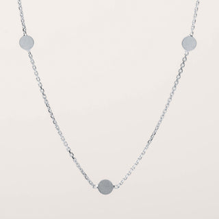 Collana con dischi in argento 925 da donna, gioiello minimal artigianale Made in Italy