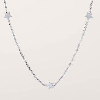 Collana con stelle in argento 925 da donna, gioiello artigianale Made in Italy