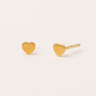 Orecchini a cuore minimal in argento 925 fatti a mano