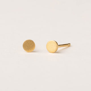 Orecchini a disco minimal in argento 925 fatti a mano