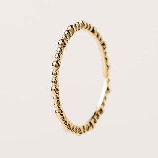 Anello regolabile con texture a sfere in argento 925