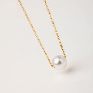 Collana in argento 925 con perla naturale centrale