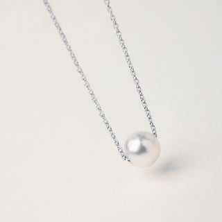 Collana in argento 925 con perla naturale centrale