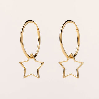 Orecchini in argento 925 con cerchio e stella
