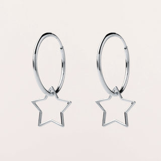 Orecchini in argento 925 con cerchio e stella