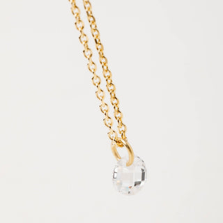 Collana in argento 925 con zircone sfaccettato
