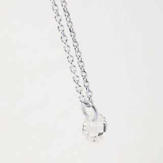 Collana in argento 925 con zircone sfaccettato