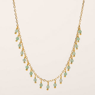 Collana in argento 925 con avventurina verde