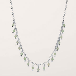 Collana in argento 925 con avventurina verde