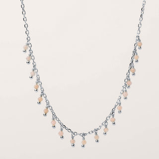 Collana in argento 925 con opale rosa
