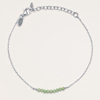 Bracciale in argento 925 con pietra naturale avventurina verde