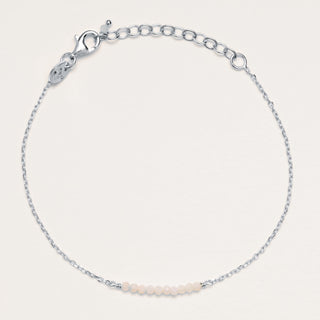 Bracciale in argento 925 con pietra naturale opale rosa