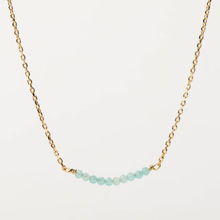 Collana in argento 925 con pietra naturale amazzonite