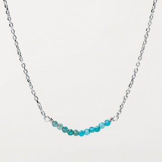 Collana in argento 925 con pietra naturale apatite