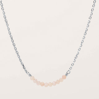 Collana in argento 925 con pietra naturale opale rosa