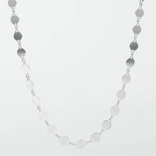 Collana in argento 925 con elementi circolari satinati design minimal