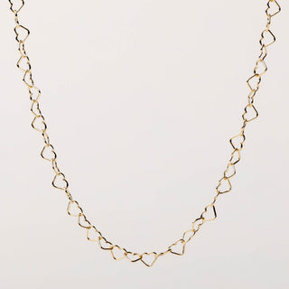Collana in argento 925 con catena di cuori minimal design romantico