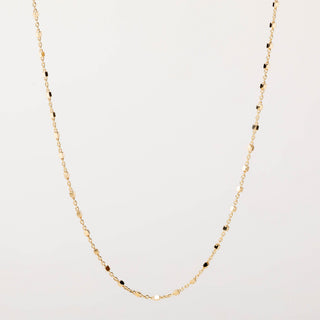 Collana in argento 925 con catena sottile e dettagli sfaccettati minimal design