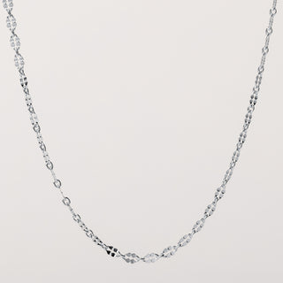 Collana in argento 925 con doppia catena intrecciata e finitura lucida