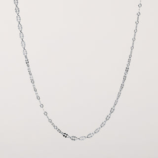 Collana in argento 925 con doppia catena intrecciata e finitura lucida