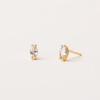 Orecchini in argento 925 con zircone taglio navette punto luce