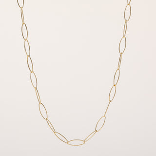 Collana catena argento placcato oro minimal