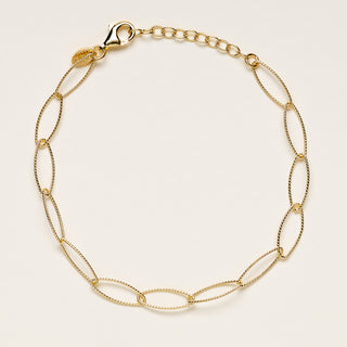 Bracciale catena argento placcato oro