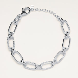 Bracciale statemente argento placcato oro maglia larga