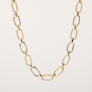 Collana catena oro maglie ovali lavorate 40+3 cm