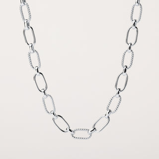 Collana catena Argento maglie ovali 40+3 cm