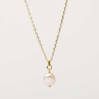 Collana oro con perla acqua dolce pendente