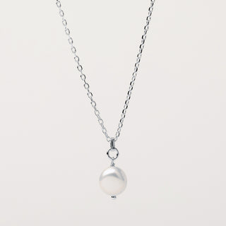 Collana perla acqua dolce Argento 40+4 cm