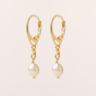 Orecchini oro con perle acqua dolce pendenti