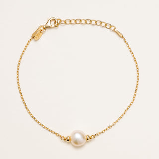 Bracciale oro con perla acqua dolce centrale