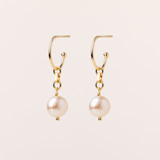 Orecchini oro con perla acqua dolce minimal