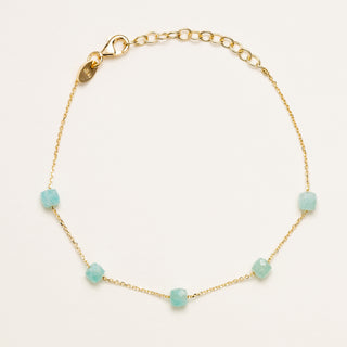 Bracciale con pietra naturale oro con pietre naturali Argento 925