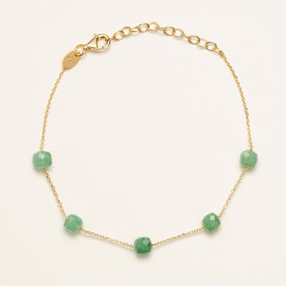 Bracciale con pietra naturale oro con pietre naturali Argento 925
