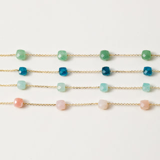 Bracciale con pietra naturale oro con pietre naturali Argento 925