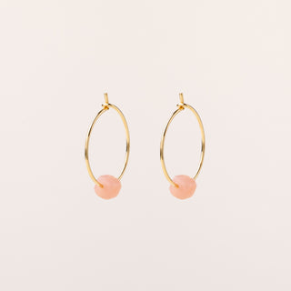 Orecchini cerchio con pietre naturali oro con pietre naturali Argento 925