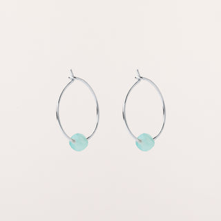 Orecchini cerchio con pietre naturali Argento con pietre naturali Argento 925