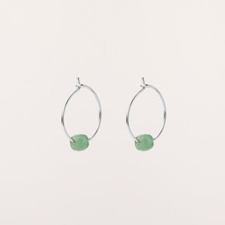 Orecchini cerchio con pietre naturali Argento con pietre naturali Argento 925