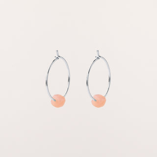 Orecchini cerchio con pietre naturali Argento con pietre naturali Argento 925