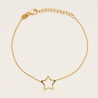 Bracciale stella oro minimal elegante