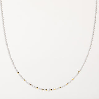 Collana pietre bianche oro elegante