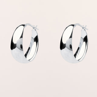 Orecchini cerchio Argento medi eleganti