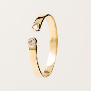 Anello regolabile zirconi Argento elegante